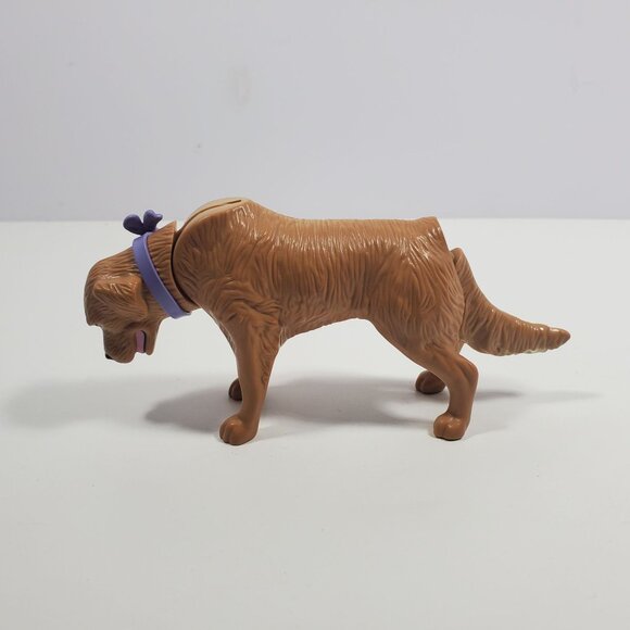 Barbie Golden Retriever Dog 7" With Purple Bow Yellow Brown - Picture 12 of 16